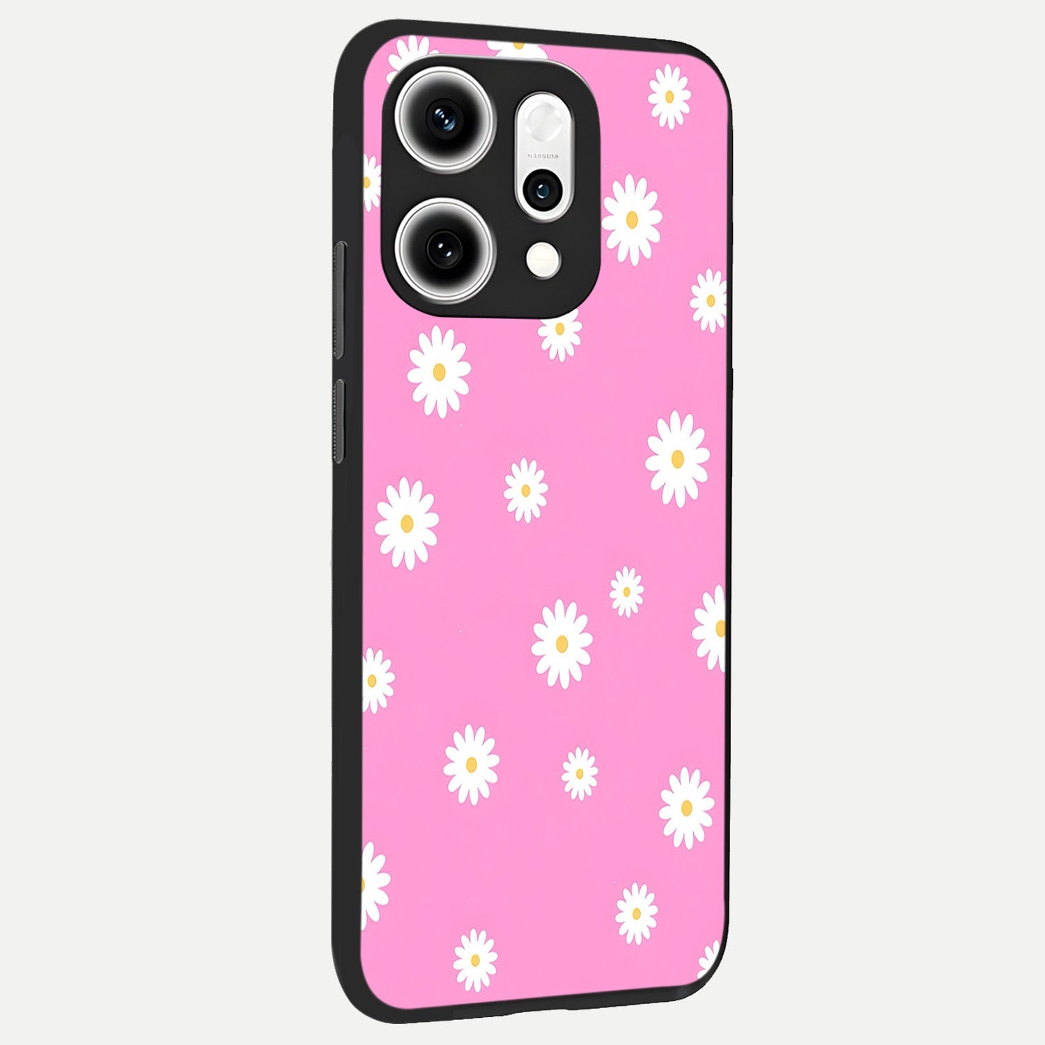  Bubblegum Daisy Pop back cover For Oppo Reno 14 Pro slim fit glass case with vibrant aesthetic design