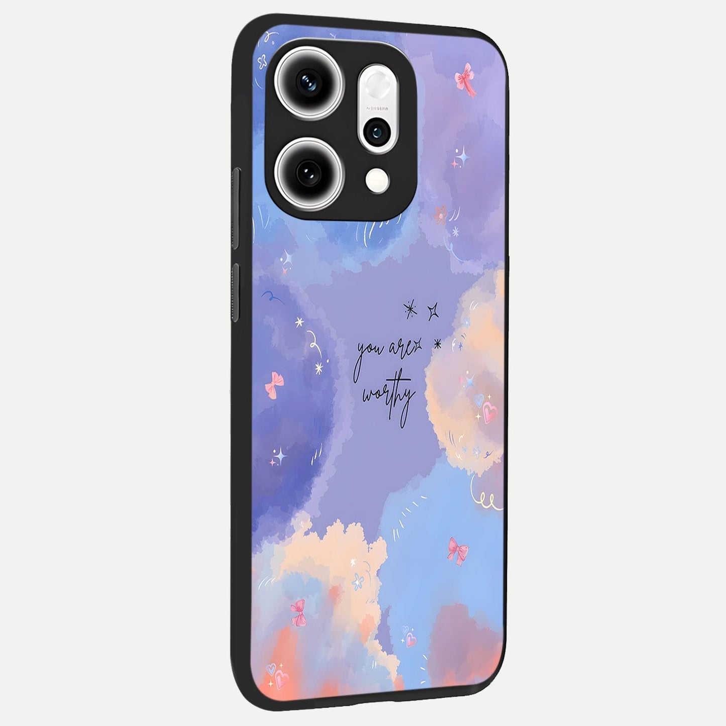  Celestial Cloud Magic back cover For Oppo Reno 14 Pro slim fit glass case with vibrant aesthetic design