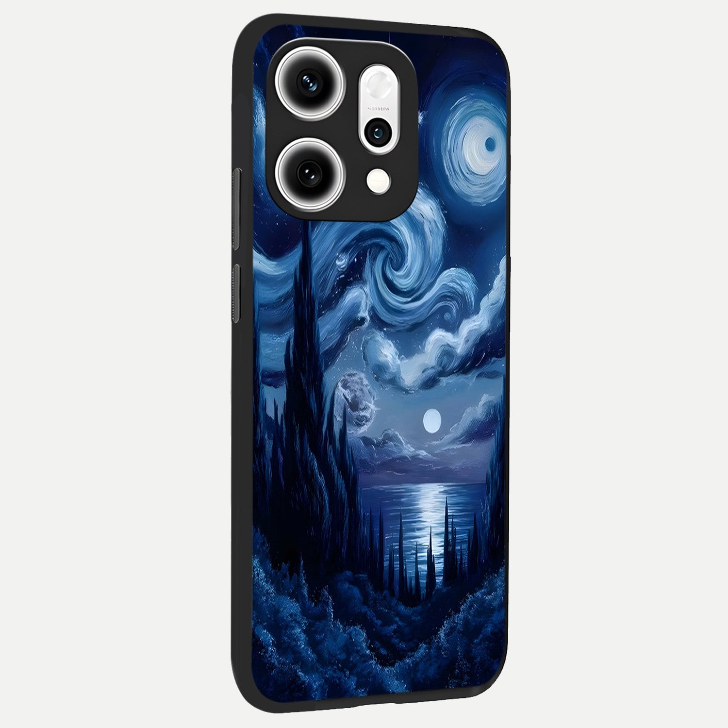  Celestial Dream Van Gogh back cover For Oppo Reno 14 Pro slim fit glass case with vibrant aesthetic design