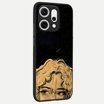 Celestial Gods Plan back cover For Oppo Reno 14 Pro slim fit glass case with vibrant aesthetic design