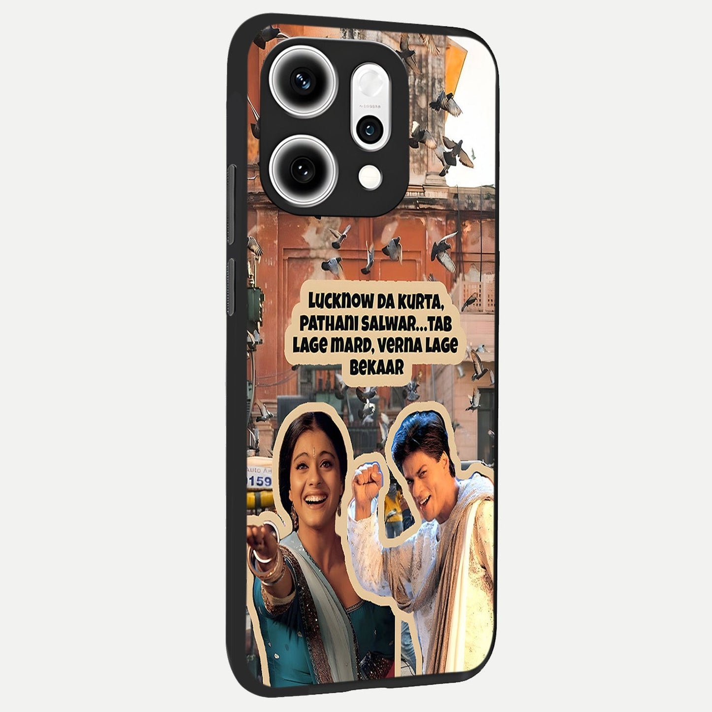  Desi Retro Vibes back cover For Oppo Reno 14 Pro slim fit glass case with vibrant aesthetic design
