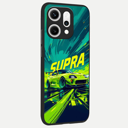  Electric Supra Thunder back cover For Oppo Reno 14 Pro slim fit glass case with vibrant aesthetic design