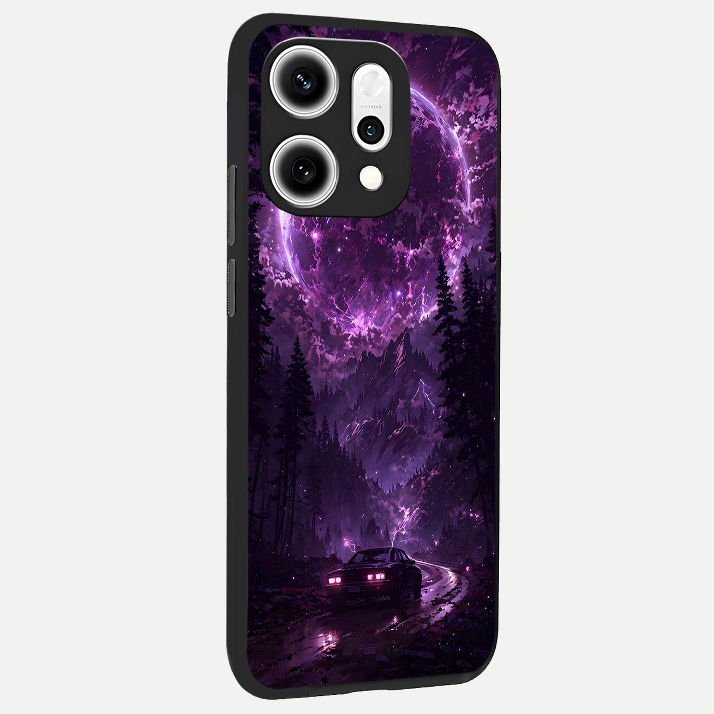  Eternal Cosmic Drive back cover For Oppo Reno 14 Pro slim fit glass case with vibrant aesthetic design