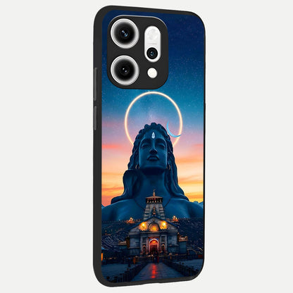  Eternal Shiva Aura back cover For Oppo Reno 14 Pro slim fit glass case with vibrant aesthetic design