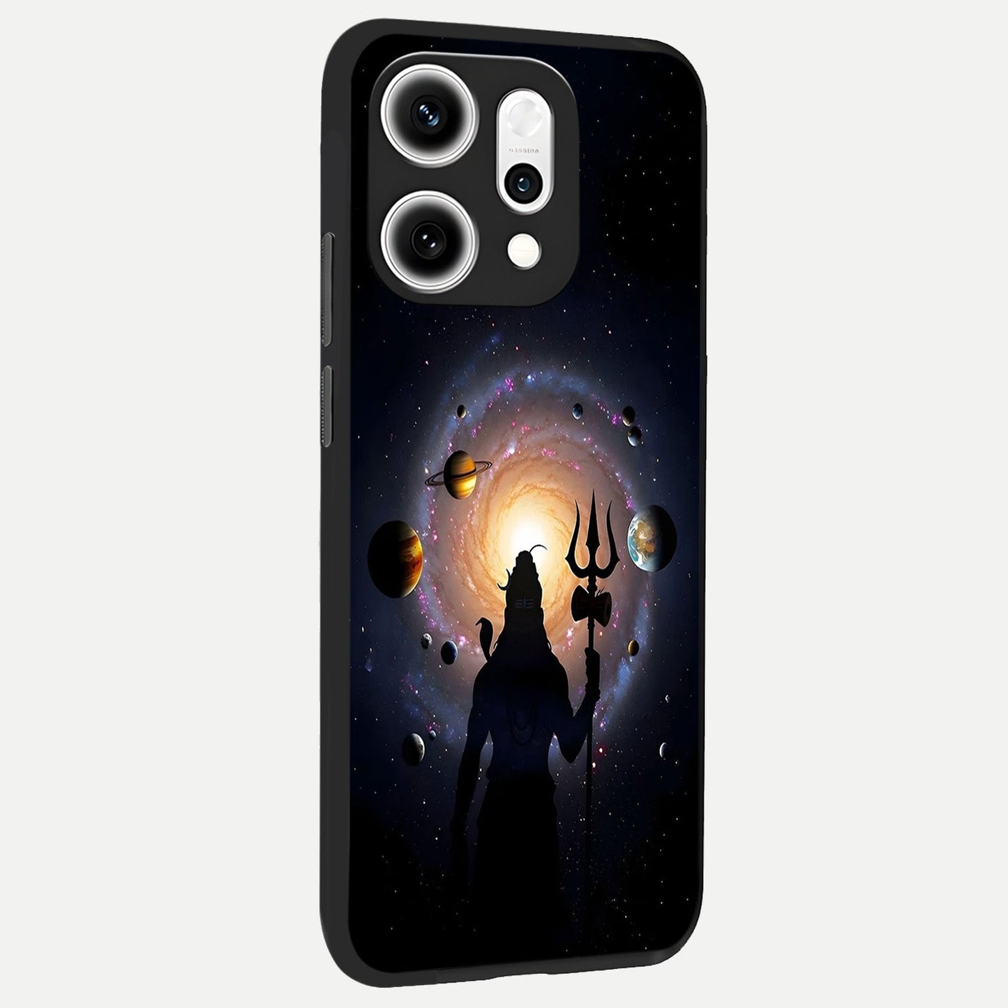  Galactic Shiva Vision back cover For Oppo Reno 14 Pro slim fit glass case with vibrant aesthetic design