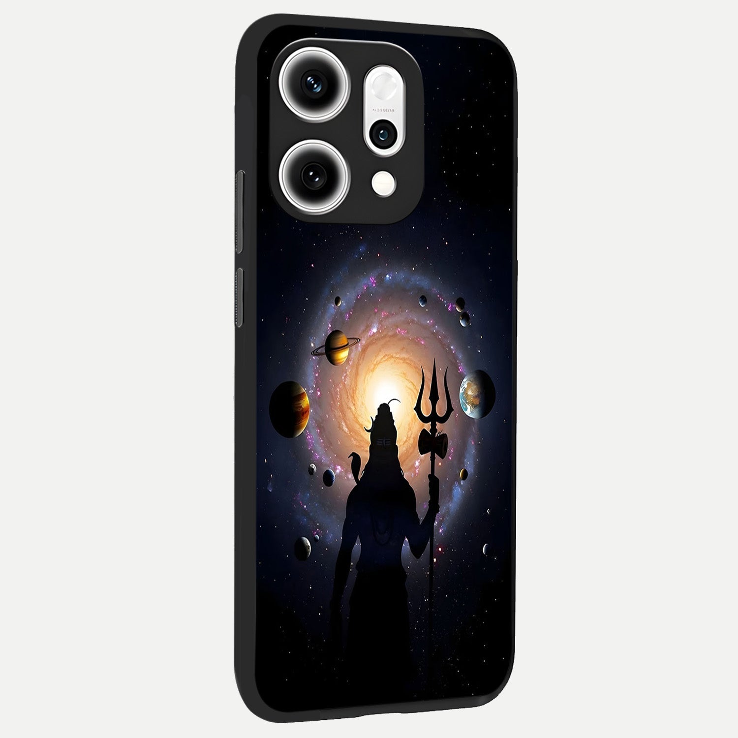  Galactic Shiva Vision back cover For Oppo Reno 14 Pro slim fit glass case with vibrant aesthetic design
