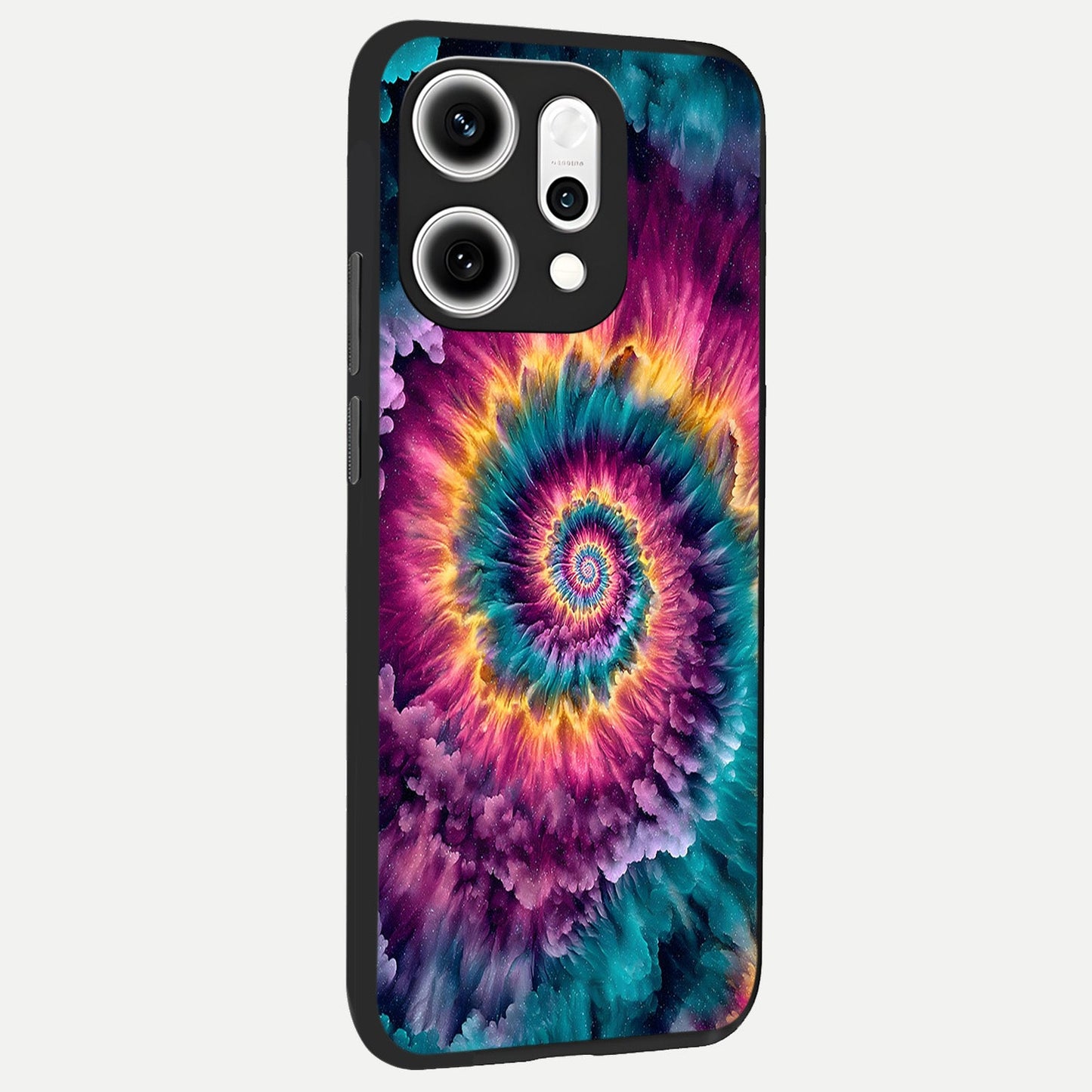  Galactic Spiral Burst back cover For Oppo Reno 14 Pro slim fit glass case with vibrant aesthetic design