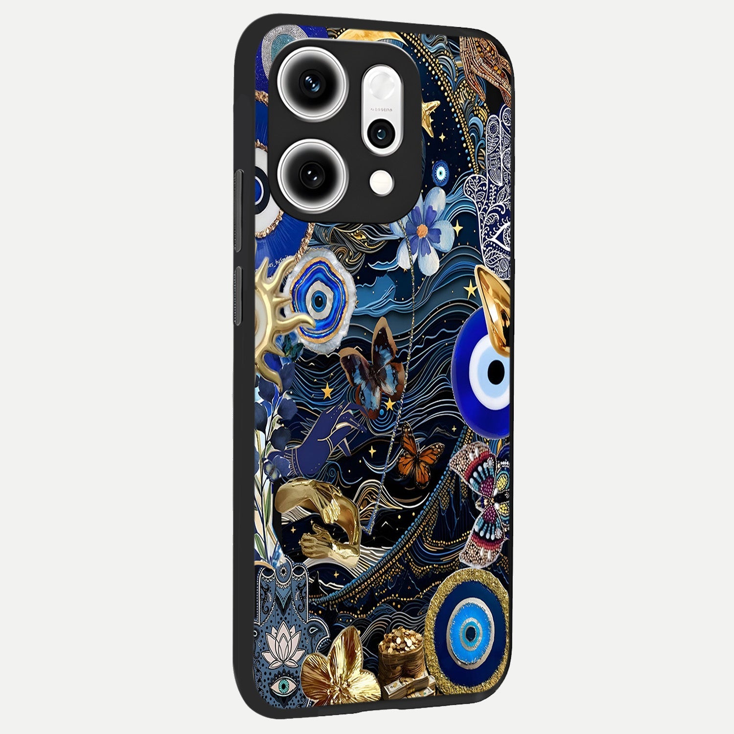  Golden Moon Magic back cover For Oppo Reno 14 Pro slim fit glass case with vibrant aesthetic design