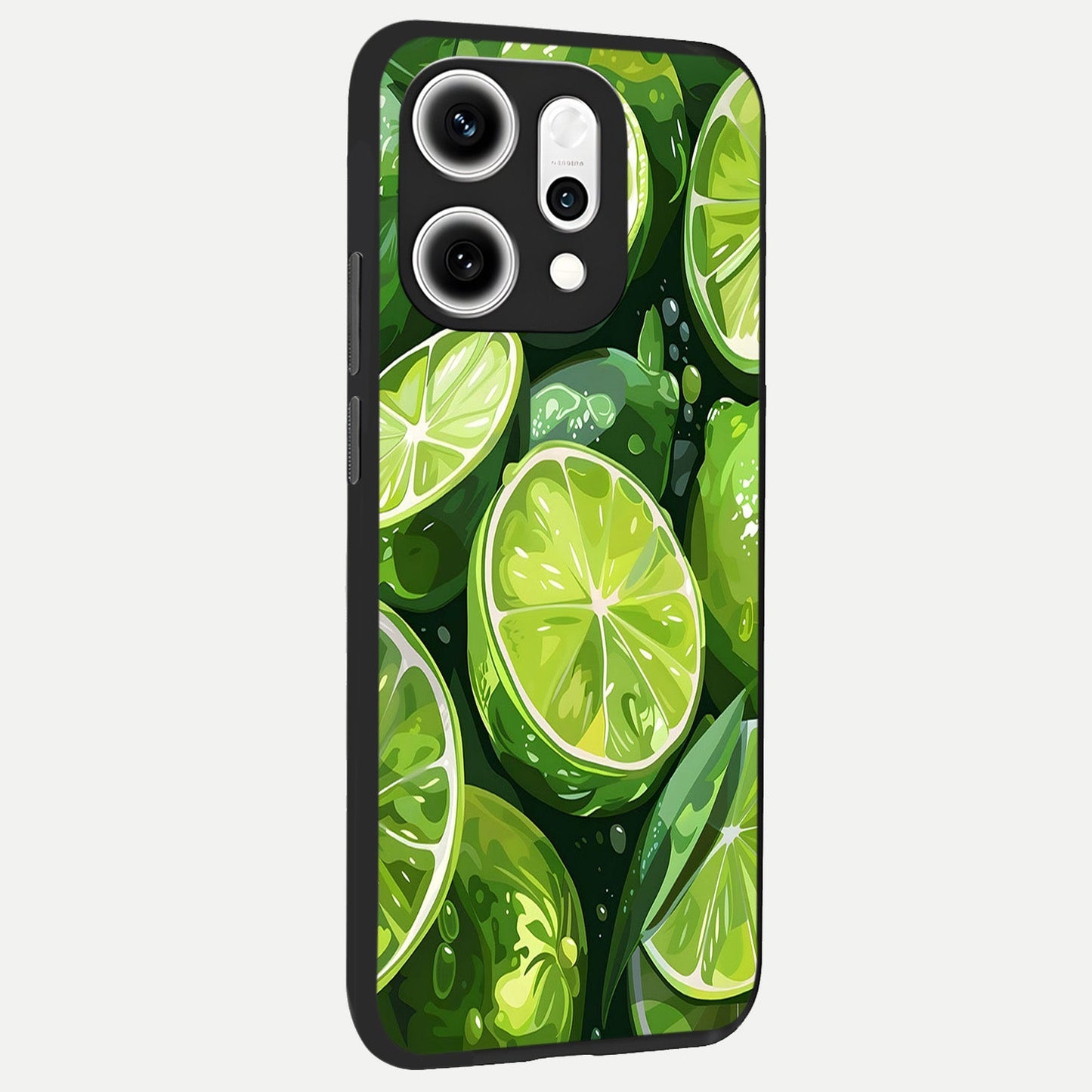  Green Kawasaki back cover For Oppo Reno 14 Pro slim fit glass case with vibrant aesthetic design