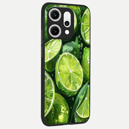  Green Kawasaki back cover For Oppo Reno 14 Pro slim fit glass case with vibrant aesthetic design