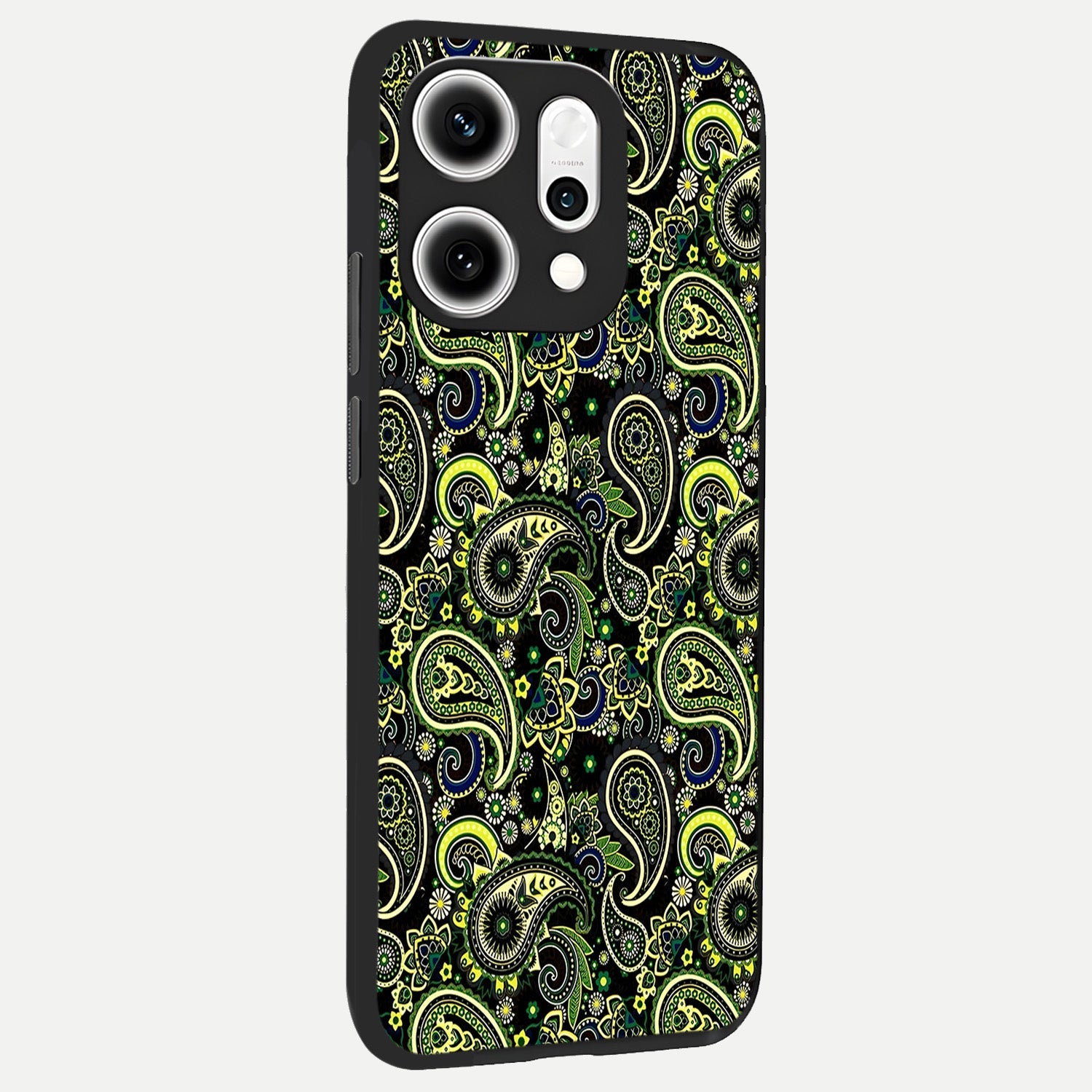  Green Lemon back cover For Oppo Reno 14 Pro slim fit glass case with vibrant aesthetic design