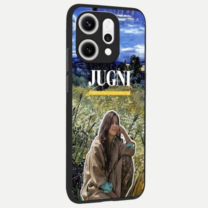  Jugni Soul Vibes back cover For Oppo Reno 14 Pro slim fit glass case with vibrant aesthetic design