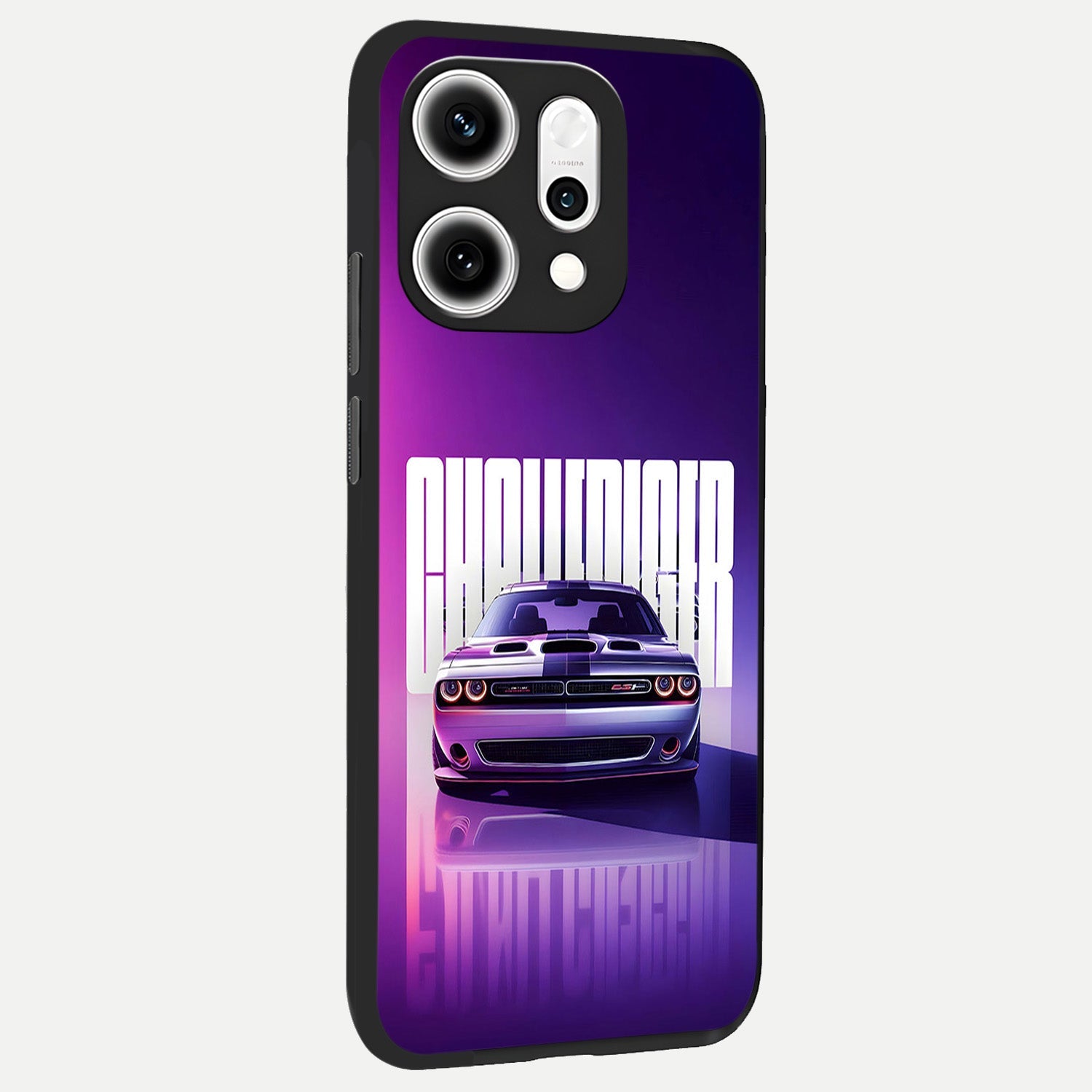  Midnight Muscle Ride back cover For Oppo Reno 14 Pro slim fit glass case with vibrant aesthetic design