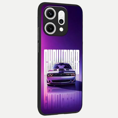  Midnight Muscle Ride back cover For Oppo Reno 14 Pro slim fit glass case with vibrant aesthetic design
