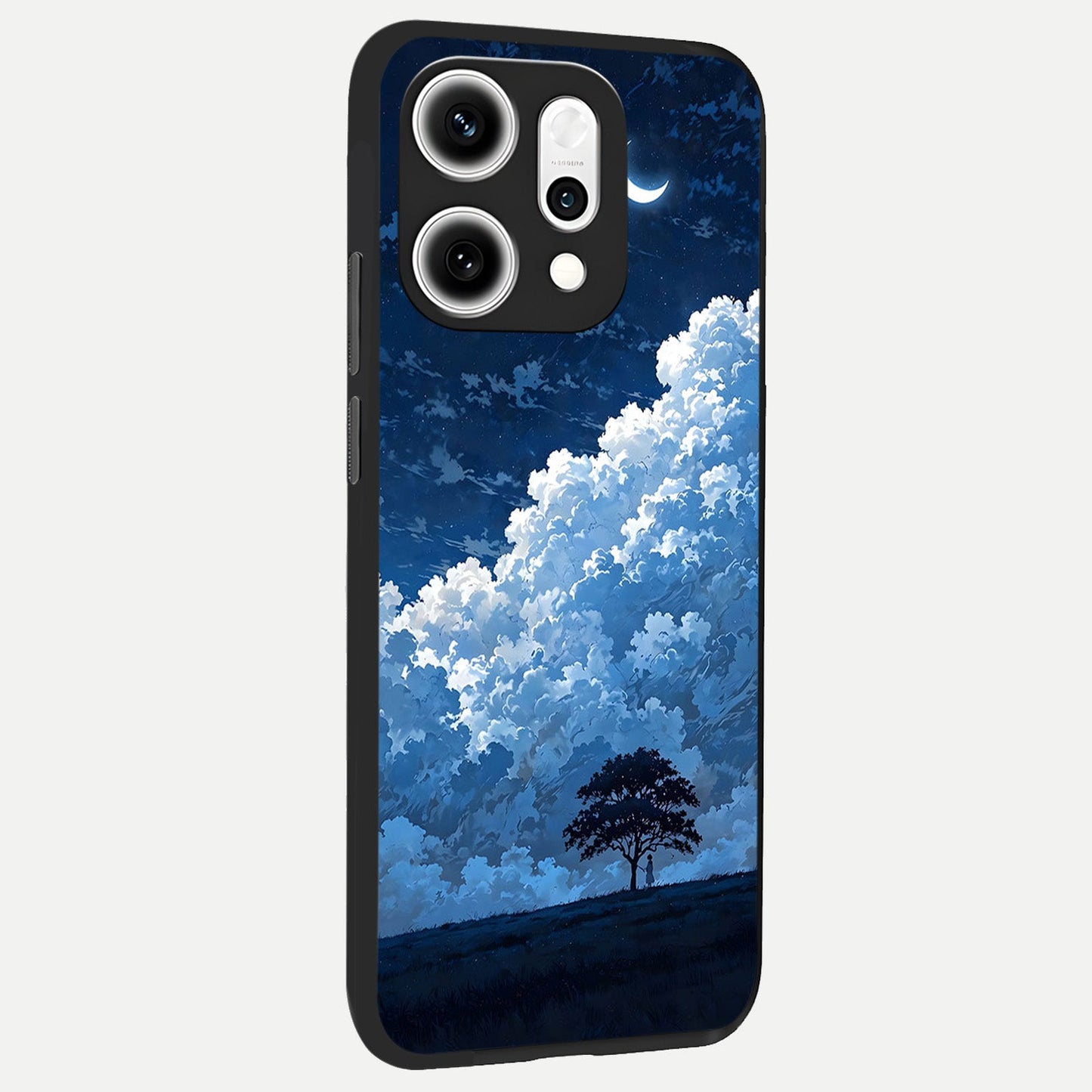  Midnight Sky Serenity back cover For Oppo Reno 14 Pro slim fit glass case with vibrant aesthetic design