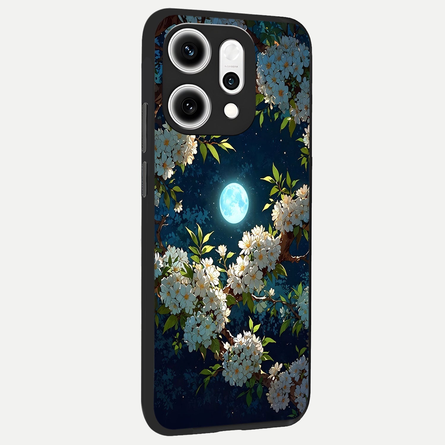  Moonlit Blossom Dream back cover For Oppo Reno 14 Pro slim fit glass case with vibrant aesthetic design