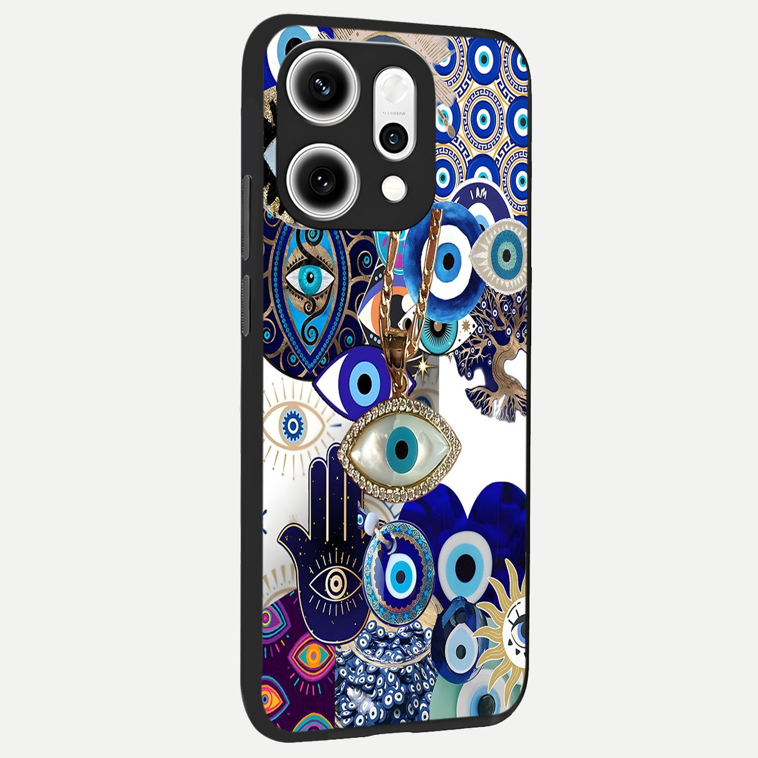  Mystic Charm Eye back cover For Oppo Reno 14 Pro slim fit glass case with vibrant aesthetic design