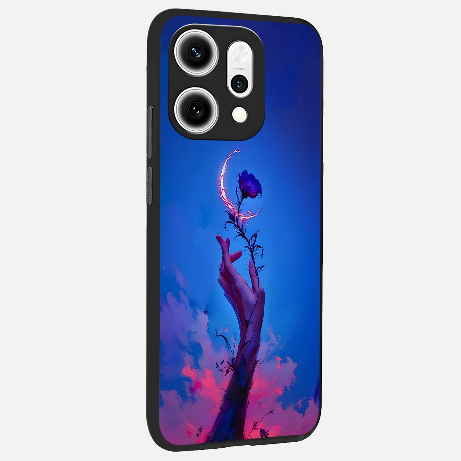  Mystic Hand back cover For Oppo Reno 14 Pro slim fit glass case with vibrant aesthetic design