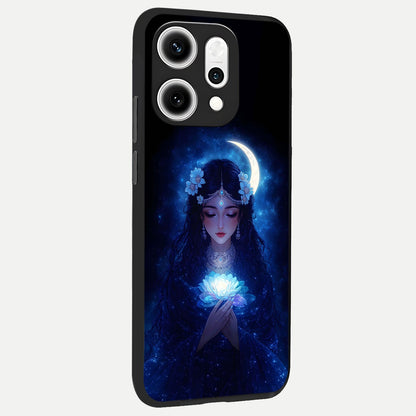  Mystic Moon Queen back cover For Oppo Reno 14 Pro slim fit glass case with vibrant aesthetic design