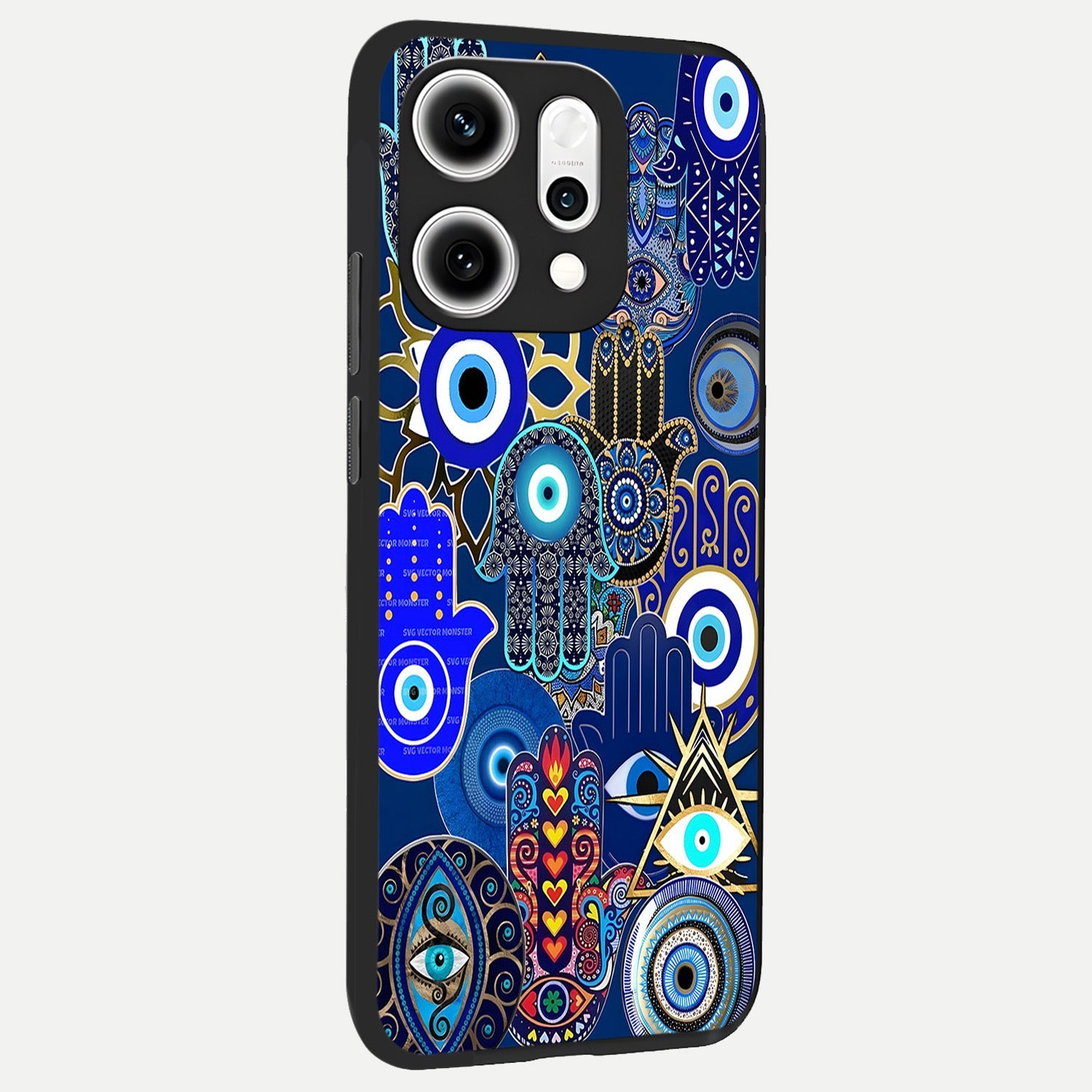  Mystic Palm Guard back cover For Oppo Reno 14 Pro slim fit glass case with vibrant aesthetic design