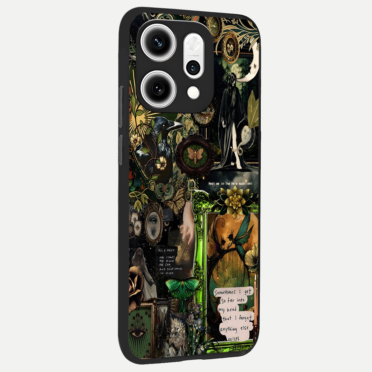  Mystic Woods Secret back cover For Oppo Reno 14 Pro slim fit glass case with vibrant aesthetic design