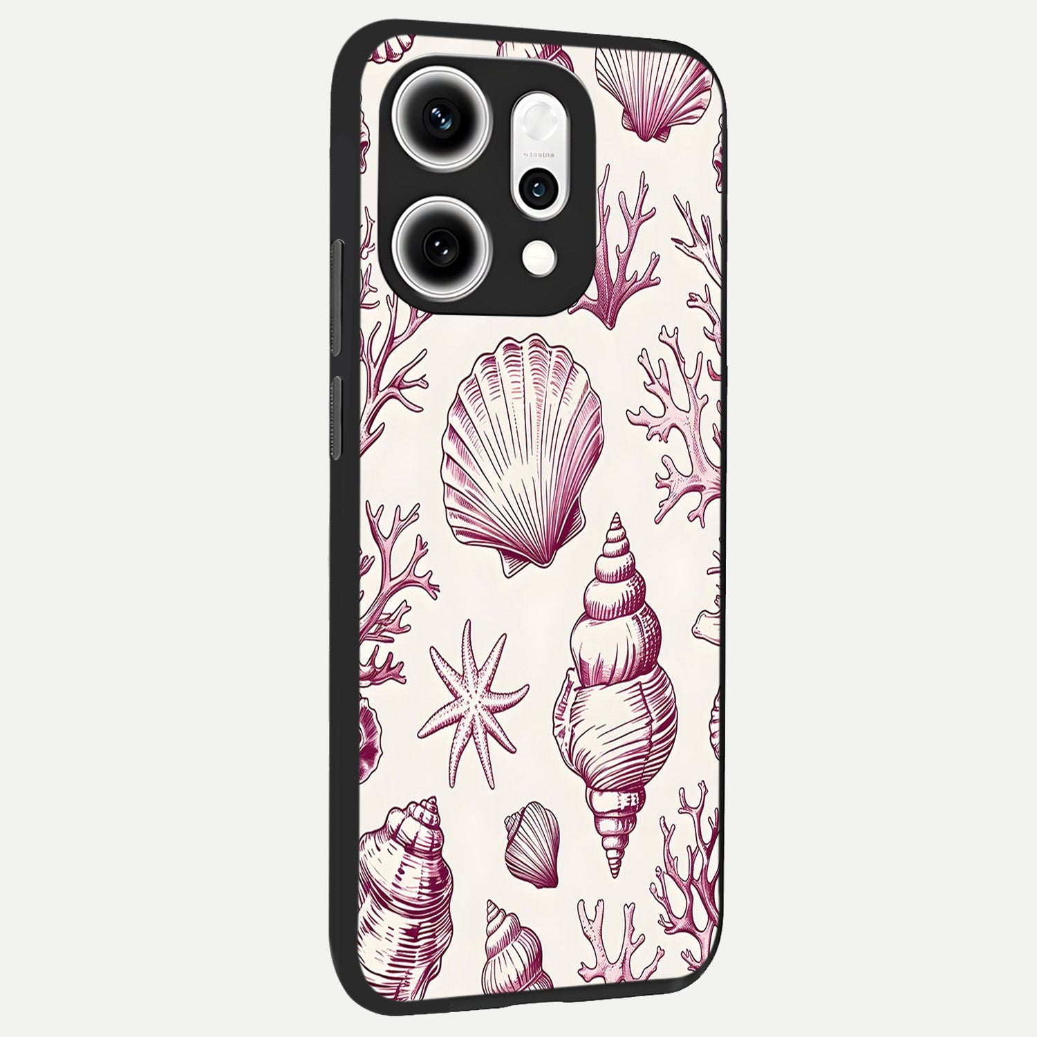  Pink Power Sparks back cover For Oppo Reno 14 Pro slim fit glass case with vibrant aesthetic design