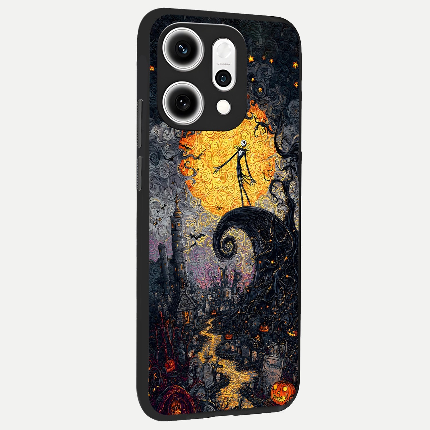  Pumpkin Moonlight Tale back cover For Oppo Reno 14 Pro slim fit glass case with vibrant aesthetic design