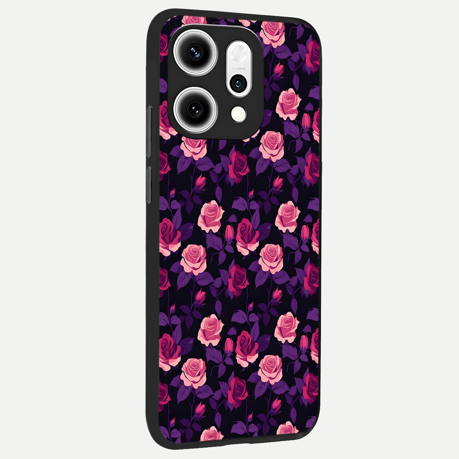  Rose Garden Twilight back cover For Oppo Reno 14 Pro slim fit glass case with vibrant aesthetic design