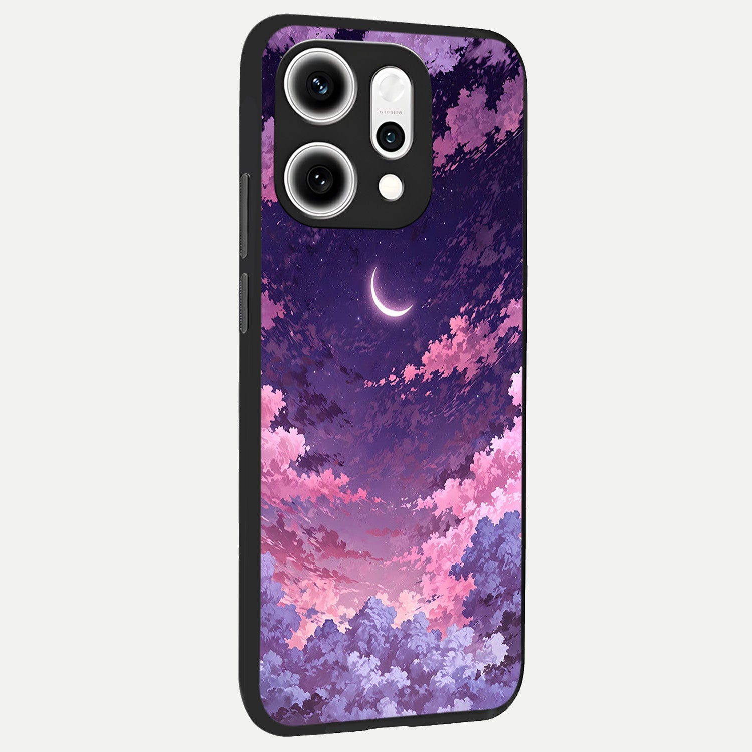  Sky Drift Clouds back cover For Oppo Reno 14 Pro slim fit glass case with vibrant aesthetic design
