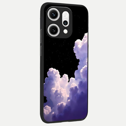  Starlit Night Whispers back cover For Oppo Reno 14 Pro slim fit glass case with vibrant aesthetic design