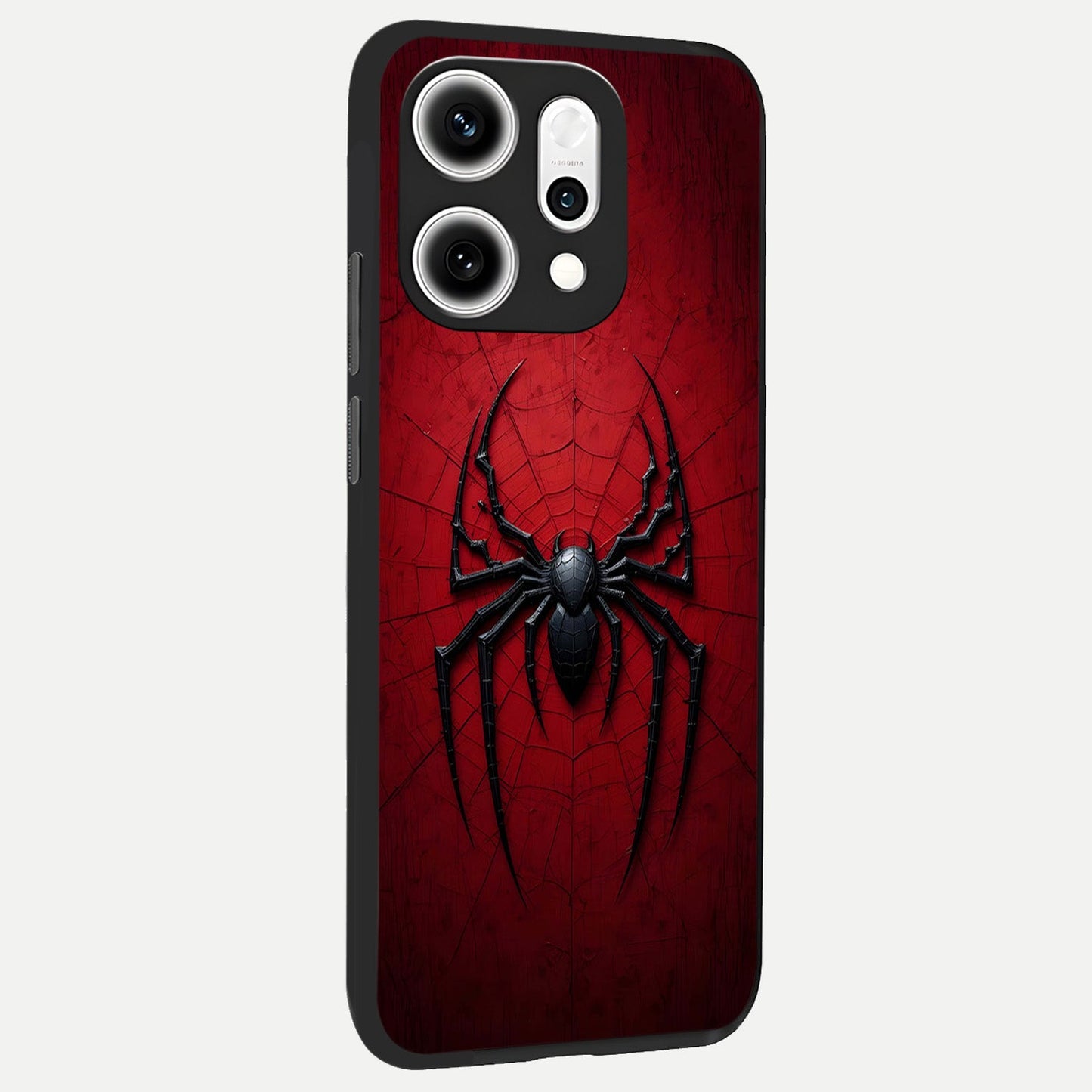 Superhero Web Emblem back cover For Oppo Reno 14 Pro slim fit glass case with vibrant aesthetic design