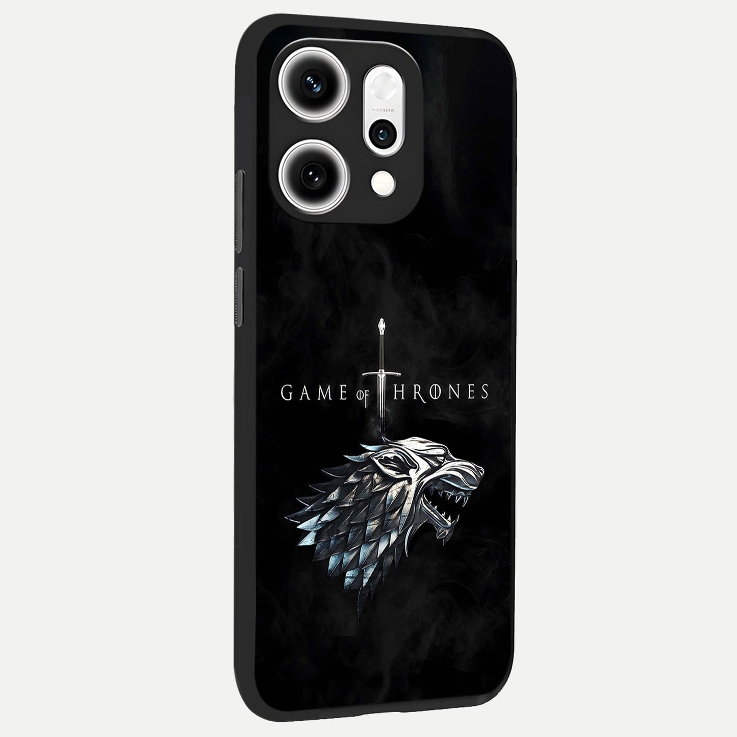  Throne Wolf Legacy back cover For Oppo Reno 14 Pro slim fit glass case with vibrant aesthetic design