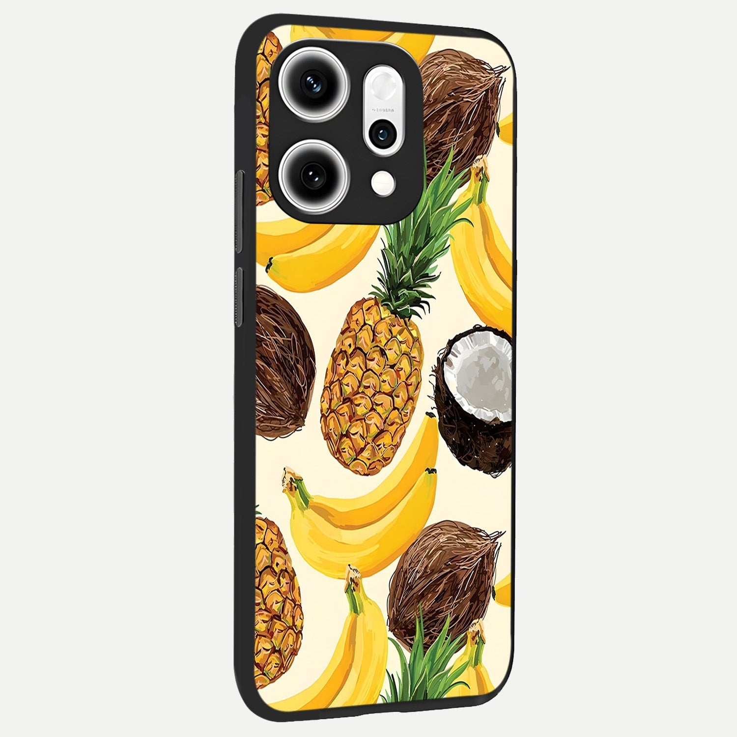  Tropical Fruit Mood back cover For Oppo Reno 14 Pro slim fit glass case with vibrant aesthetic design