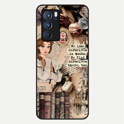  Bookish Dream World Glass Case For Oppo Reno 6 Pro back cover – full design glossy printed glass finish