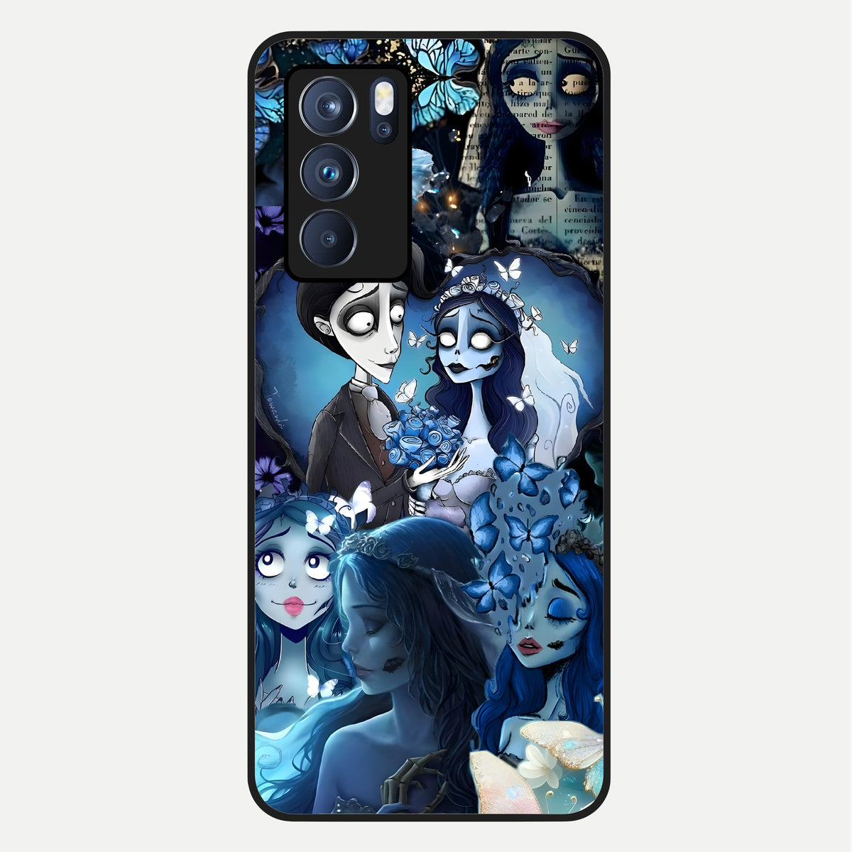  Butterfly Ghost Soul Glass Case For Oppo Reno 6 Pro back cover – full design glossy printed glass finish