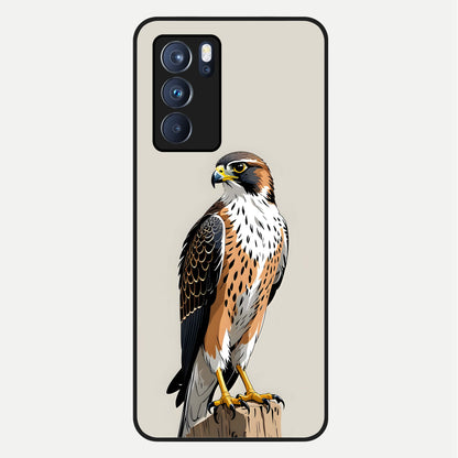  Clever Eagle Glass Case For Oppo Reno 6 Pro back cover – full design glossy printed glass finish