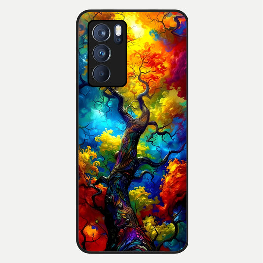  Colorful Soda Bottles Glass Case For Oppo Reno 6 Pro back cover – full design glossy printed glass finish