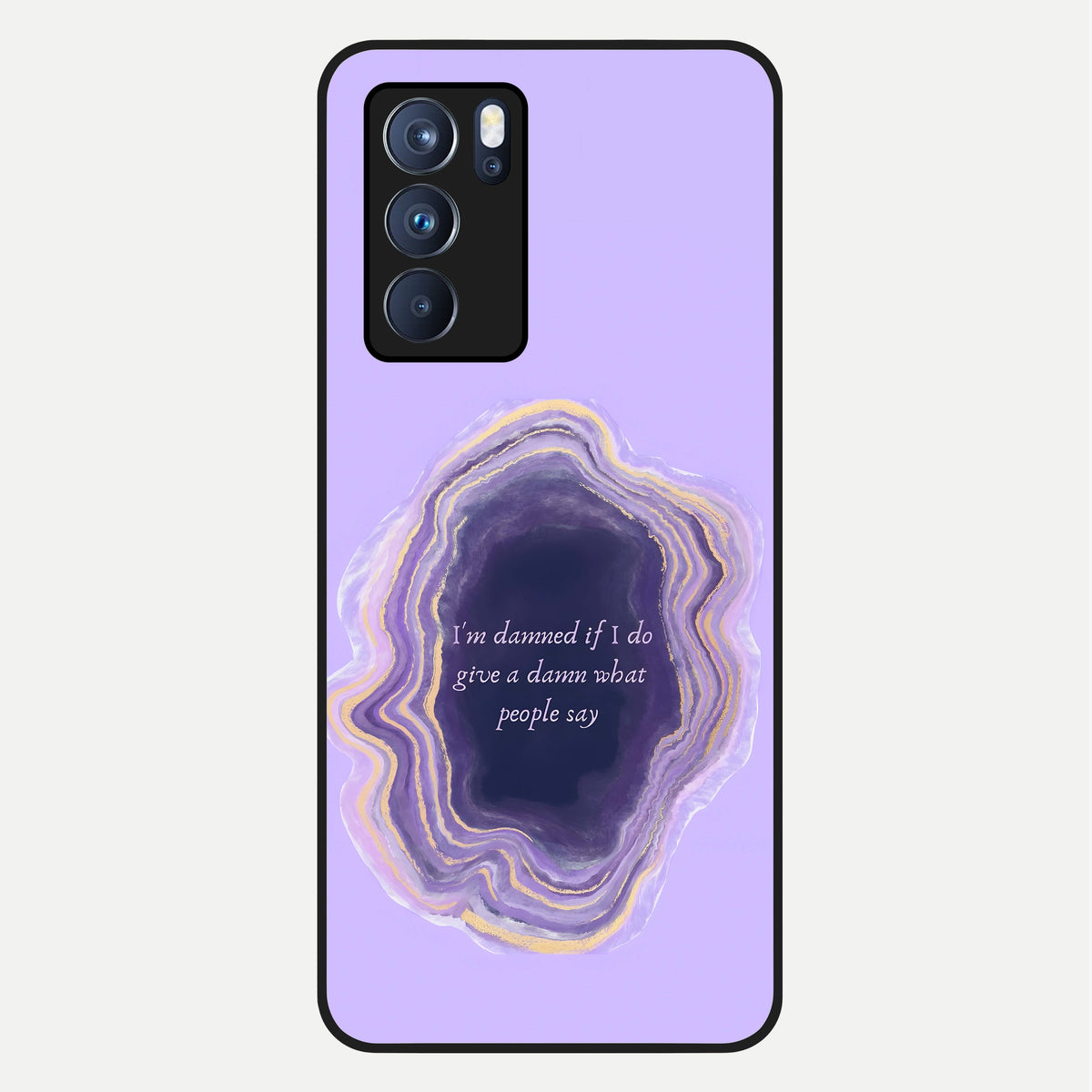  Damned People Quote Glass Case For Oppo Reno 6 Pro back cover – full design glossy printed glass finish