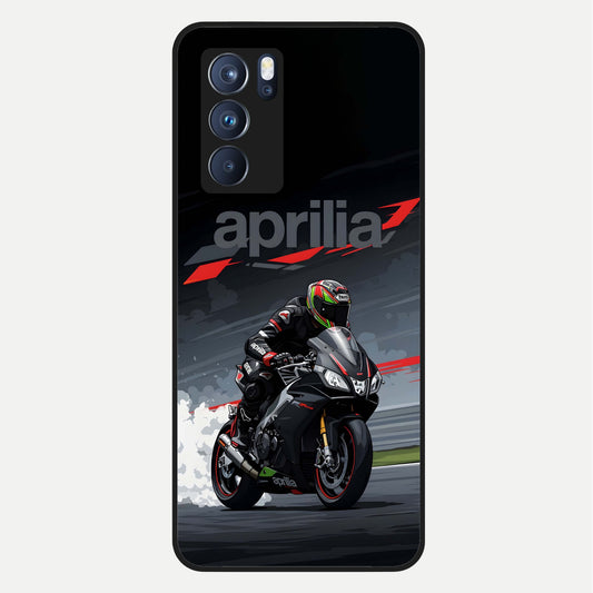  Dark Aprilla Glass Case For Oppo Reno 6 Pro back cover – full design glossy printed glass finish