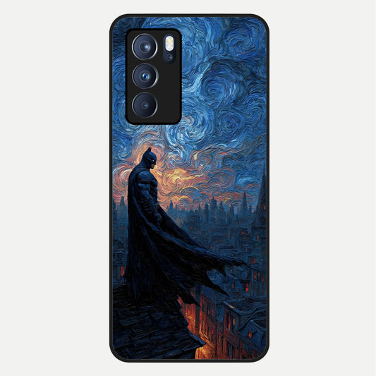  Dark Knight Dusk Glass Case For Oppo Reno 6 Pro back cover – full design glossy printed glass finish