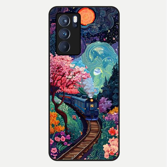  Digital Art Glass Case For Oppo Reno 6 Pro back cover – full design glossy printed glass finish