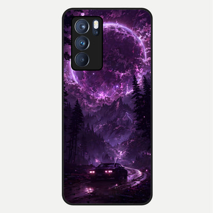  Eternal Cosmic Drive Glass Case For Oppo Reno 6 Pro back cover – full design glossy printed glass finish