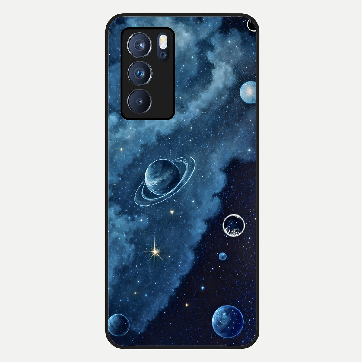  Galaxy Dream Space Glass Case For Oppo Reno 6 Pro back cover – full design glossy printed glass finish