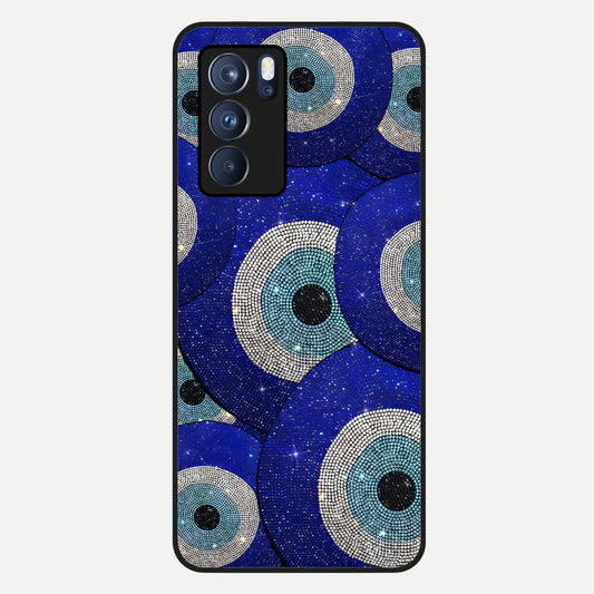 Galaxy Eye Flow Glass Case For Oppo Reno 6 Pro back cover – full design glossy printed glass finish