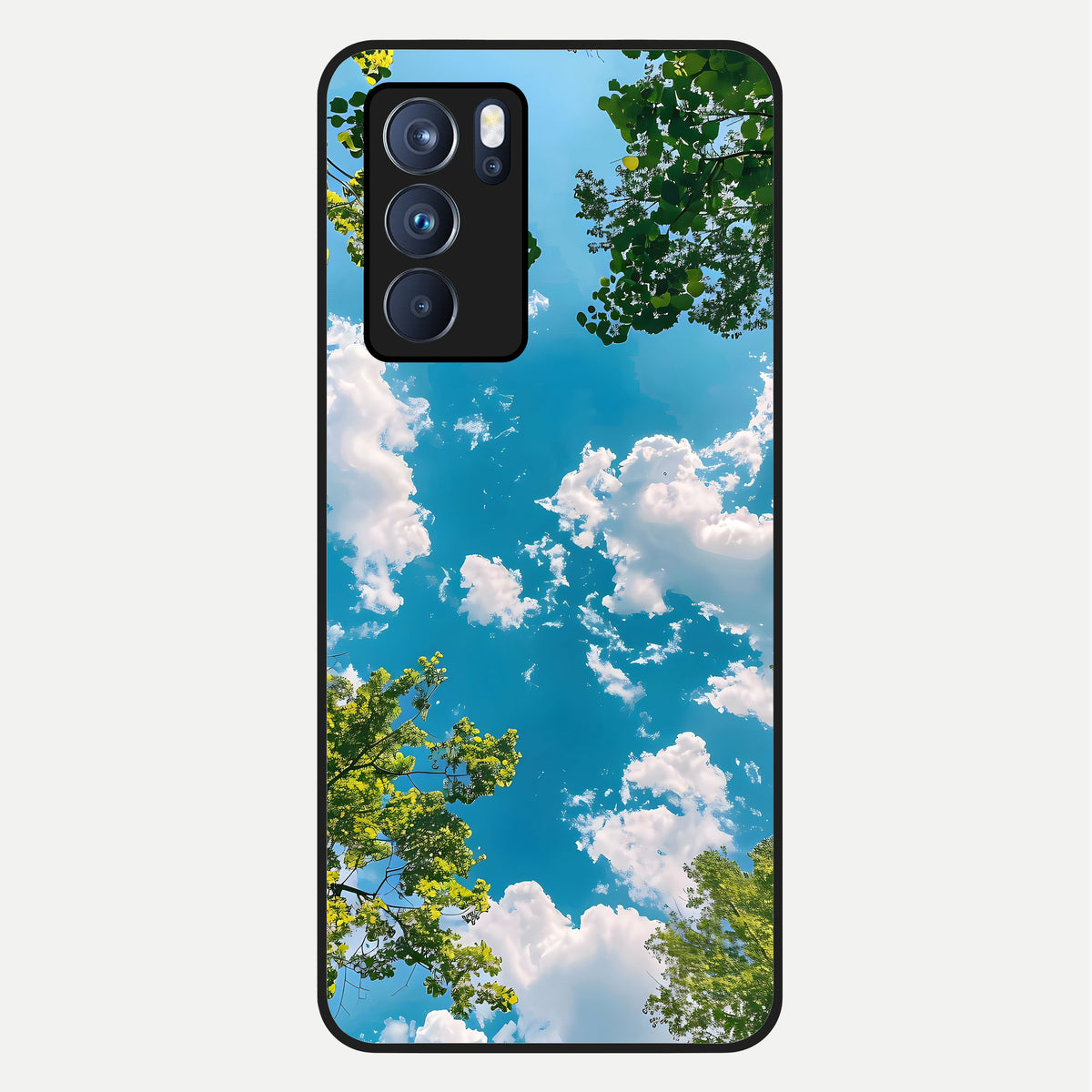  Green Moon Energy Glass Case For Oppo Reno 6 Pro back cover – full design glossy printed glass finish