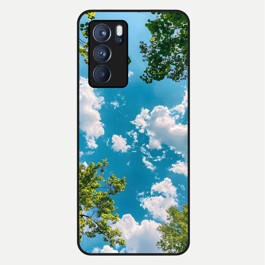  Green Moon Energy Glass Case For Oppo Reno 6 Pro back cover – full design glossy printed glass finish