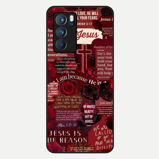  Jesus Love Heals Glass Case For Oppo Reno 6 Pro back cover – full design glossy printed glass finish
