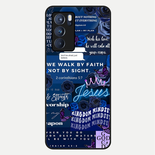  Kingdom Faith Glow Glass Case For Oppo Reno 6 Pro back cover – full design glossy printed glass finish