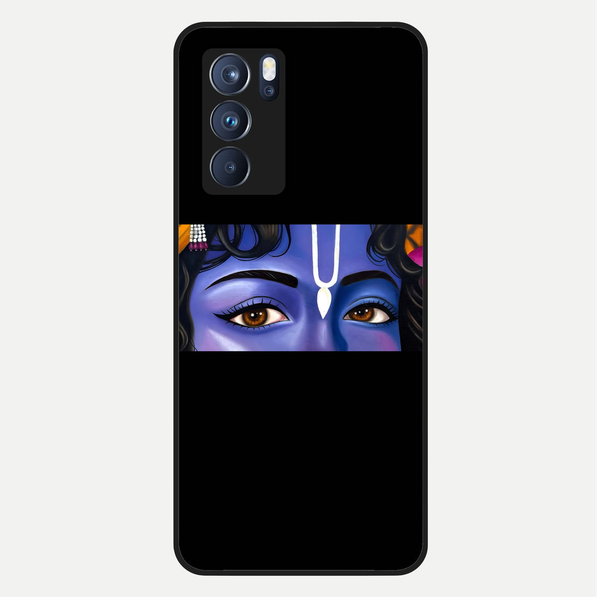  Krishna Eye Glass Case For Oppo Reno 6 Pro back cover – full design glossy printed glass finish