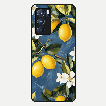  Lemon Dream Garden Glass Case For Oppo Reno 6 Pro back cover – full design glossy printed glass finish